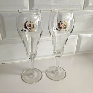 Champagne Glass gold design 50e Anniversaire